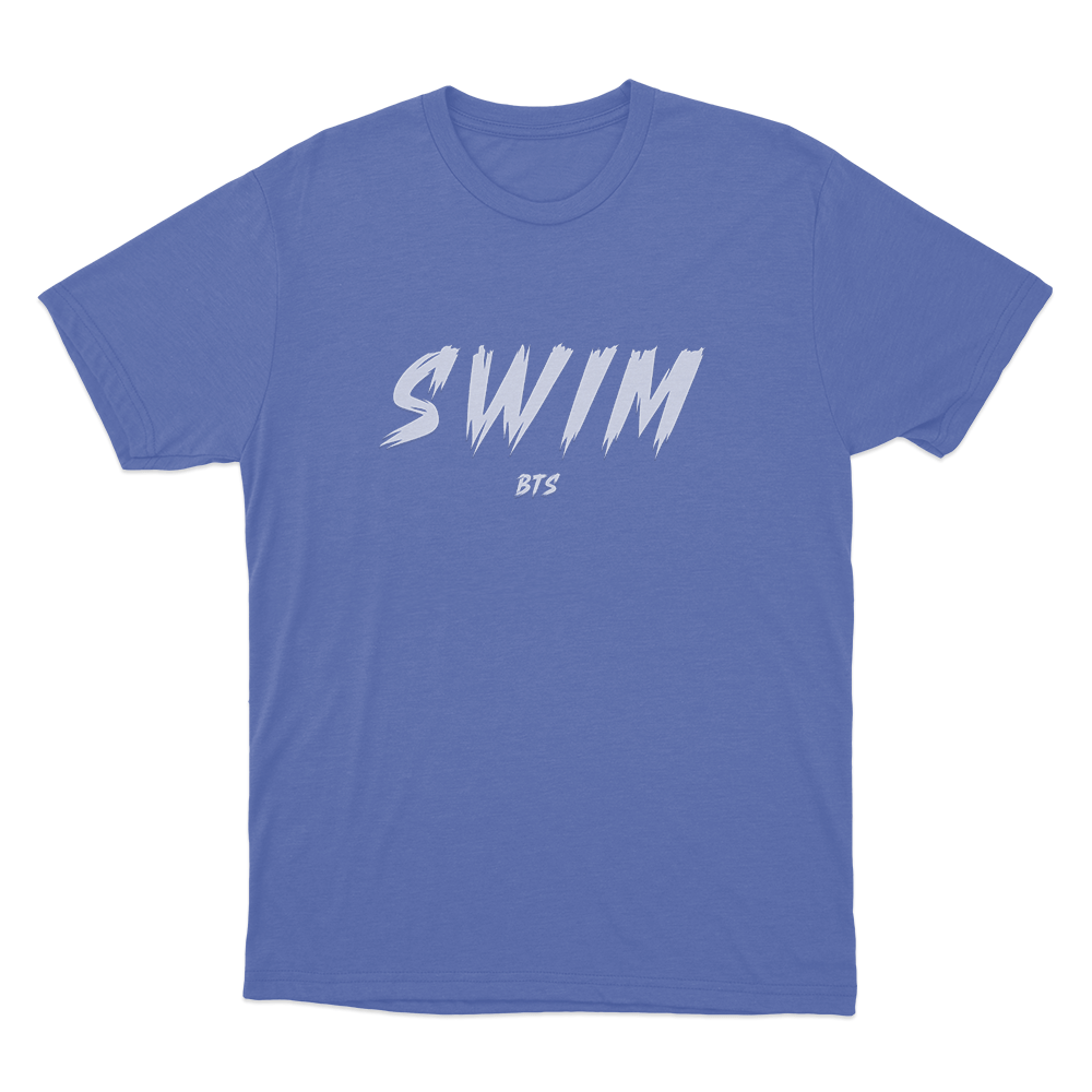 Keep Swimming Logo Unisex T Shirt Blue Keep Swimming Logo Unisex T Shirt Blue